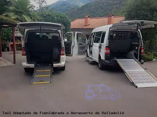 Taxi accesible de Aeropuerto de Valladolid a Fuenlabrada